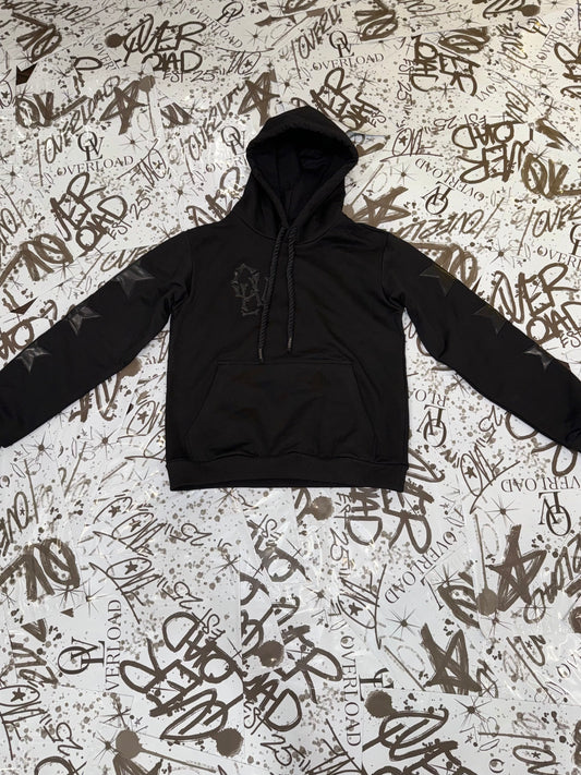 Leather print OVL hoodie